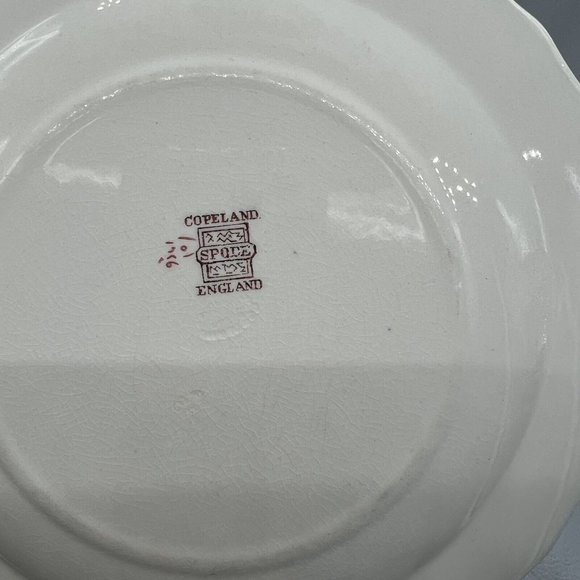 COPELAND SPODE England Floral Bouquet Plate Ridges 7.75” - Picture 5 of 7
